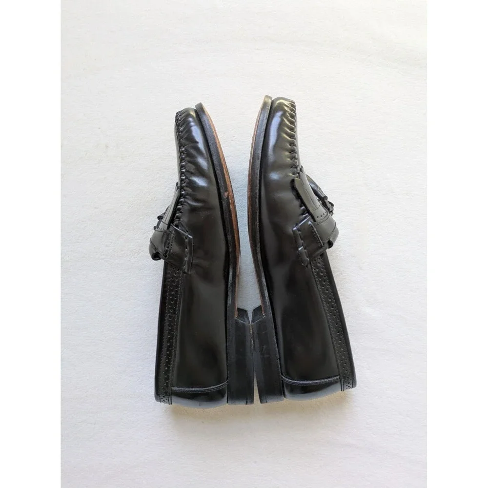 Bass Weejun Slip-On Black Tassel Men's Dress Shoes Size 8.5 EE